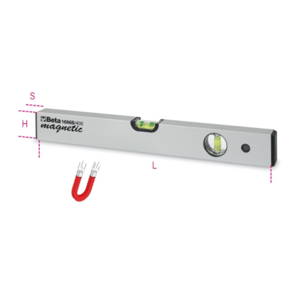 Beta 1696B 140mm Spirit Level with Magnetic Base | 016960204