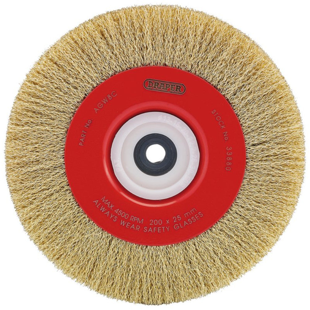 Draper Crimped Steel Wire Brush 200x25mm 33880