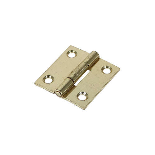 Timco 434587 Brass metal hinge on a white background