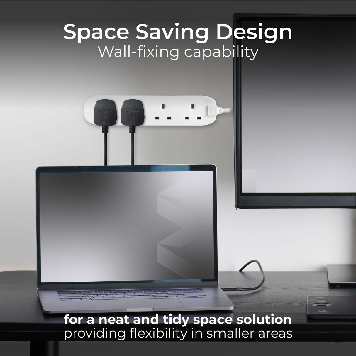 Masterplug 13A 4 Gang Unswitched Extension Lead White