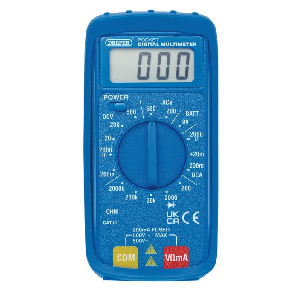 Draper Pocket Digital Multimeter 500v AC/DC 52320