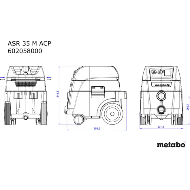 Metabo ASR 35 M ACP Vacuum Cleaner 240v | 602058380