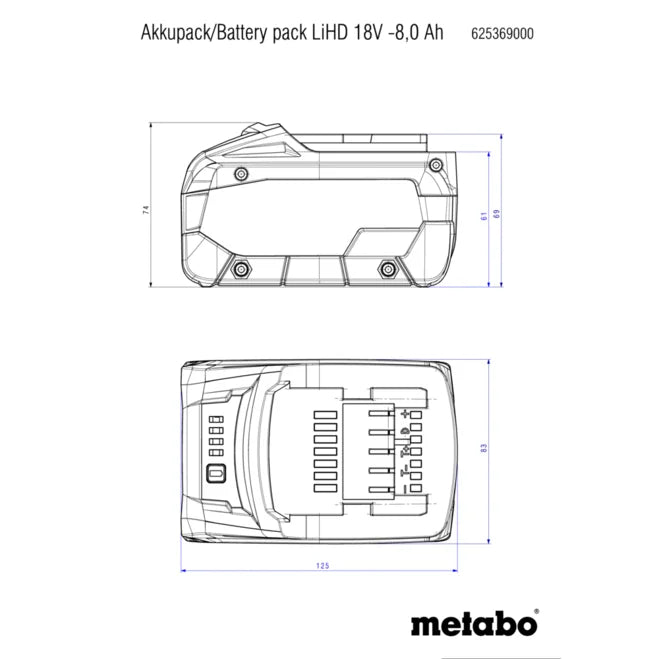 Metabo 18v 10.0Ah LiHD Battery