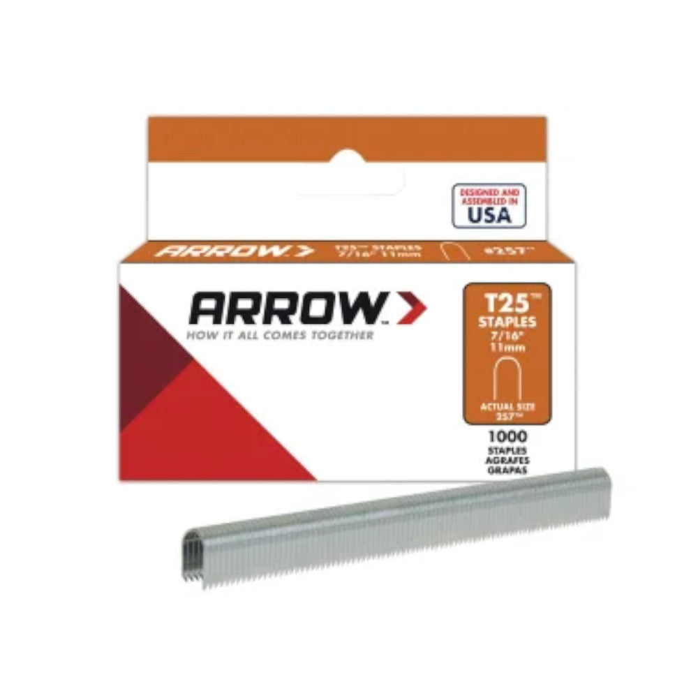 Arrow T25 Staples 11mm Box 1000