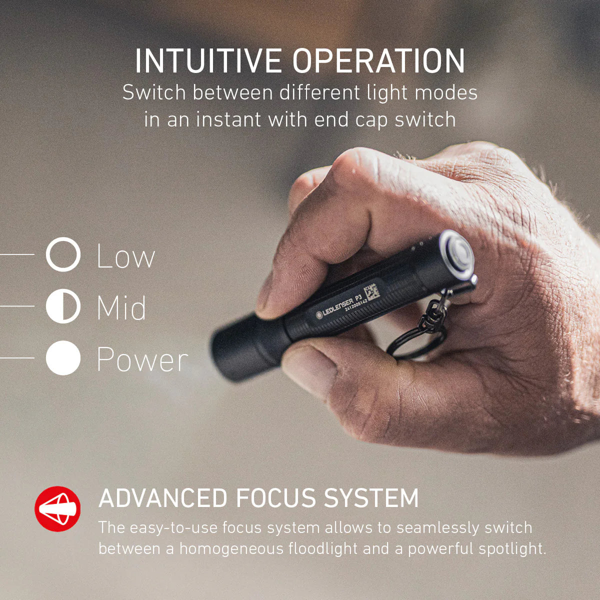 Ledlenser P3 Keyring Torch 130 Lumens