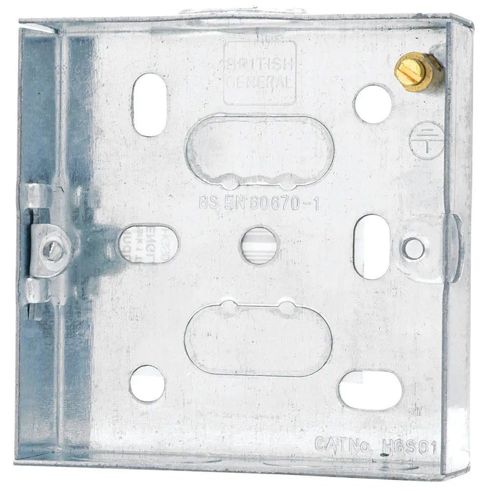 BG Electrical Metal Knockout Back Boxes Single & Double Gang Electro South West Ltd