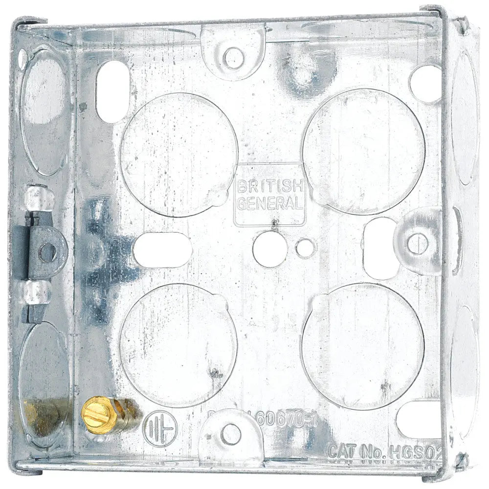 BG Electrical Metal Knockout Back Boxes Single & Double Gang Electro South West Ltd