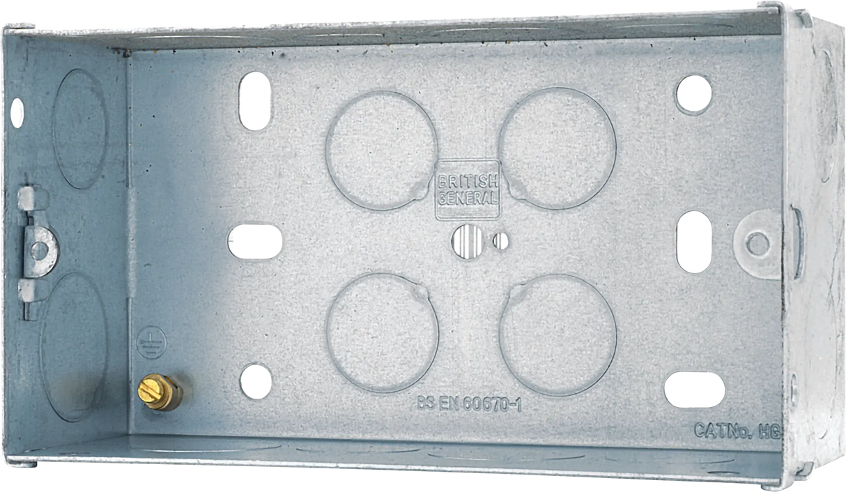 BG Electrical Metal Knockout Back Boxes Single & Double Gang Electro South West Ltd
