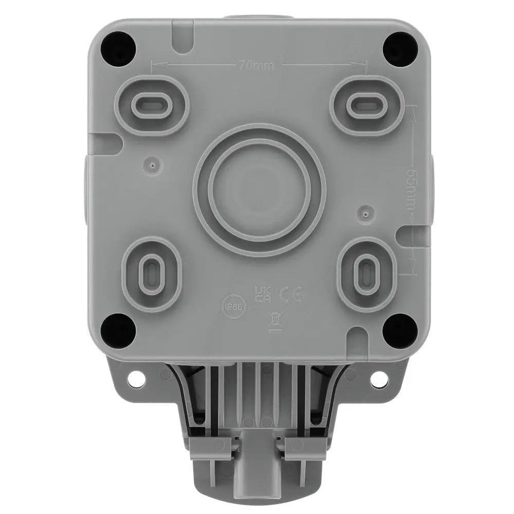BG Electrical WP21 Single Gang Switched 13A Weatherproof Outdoor Socket IP66 Rated Electro South West Ltd