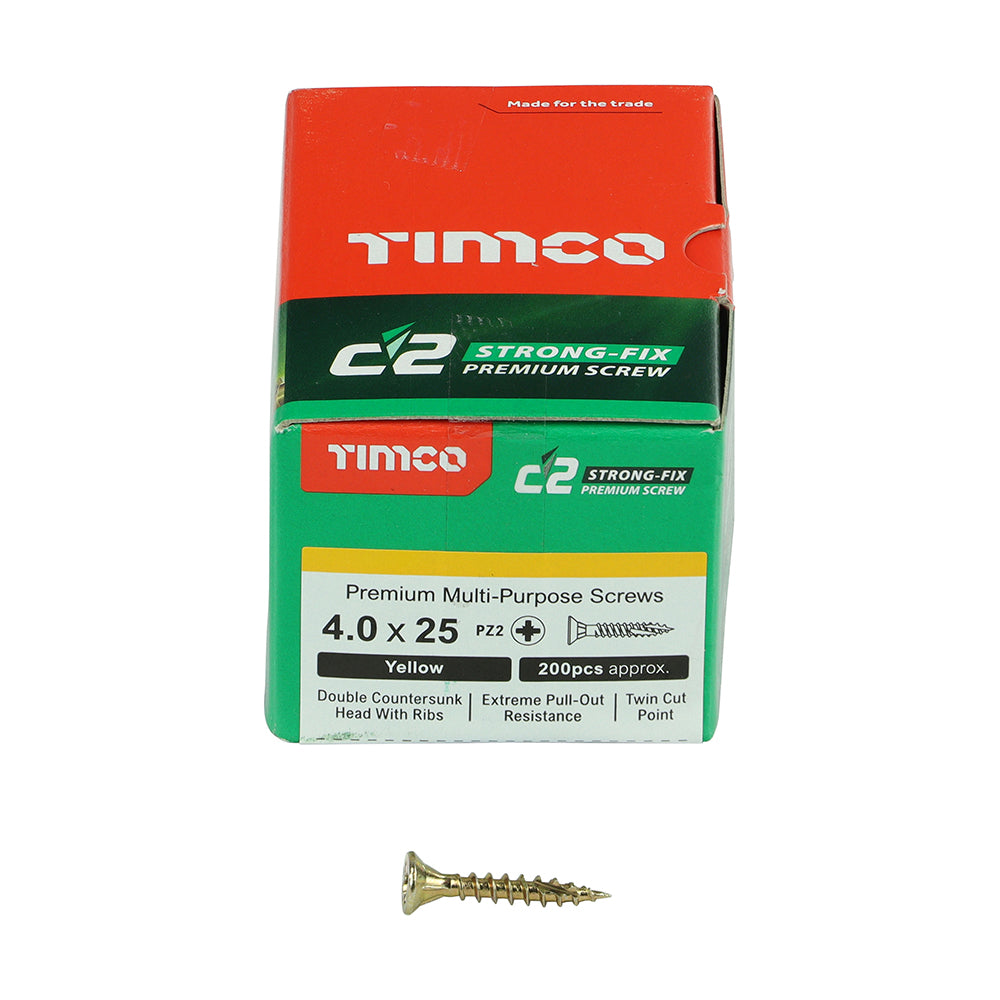 Timco C2 Strong-Fix Multi-Purpose Structural Woodscrews (PZ Double-Countersunk)