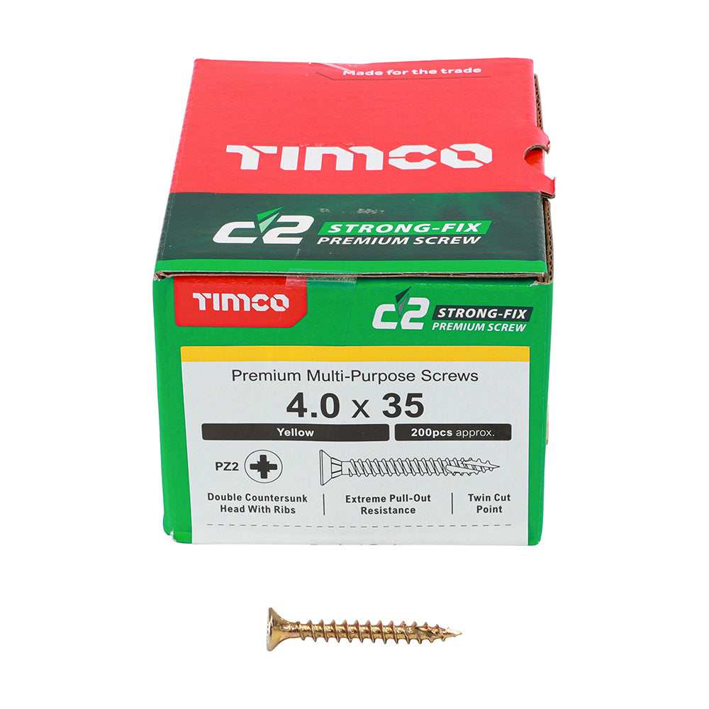Timco C2 Strong-Fix Multi-Purpose Structural Woodscrews (PZ Double-Countersunk)