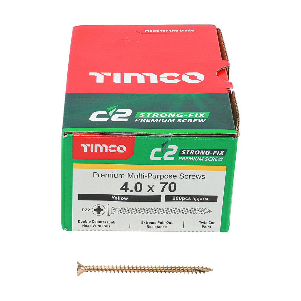 Timco C2 Strong-Fix Multi-Purpose Structural Woodscrews (PZ Double-Countersunk)