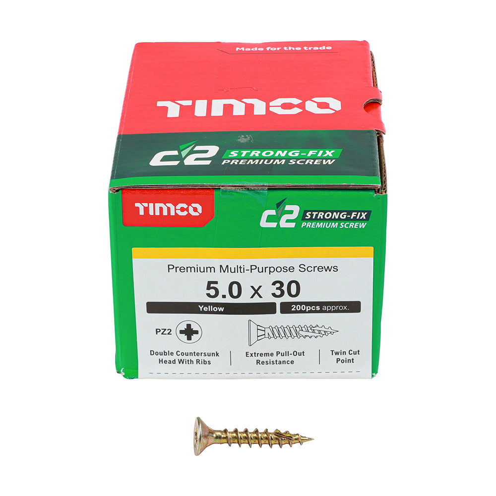 Timco C2 Strong-Fix Multi-Purpose Structural Woodscrews (PZ Double-Countersunk)