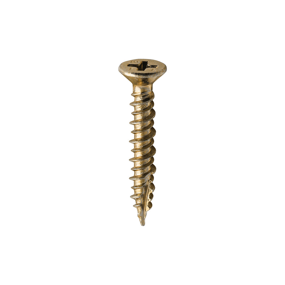 Countersunk Phillips Window Screws With Slash Point Zinc & Yellow (Box of 1000)