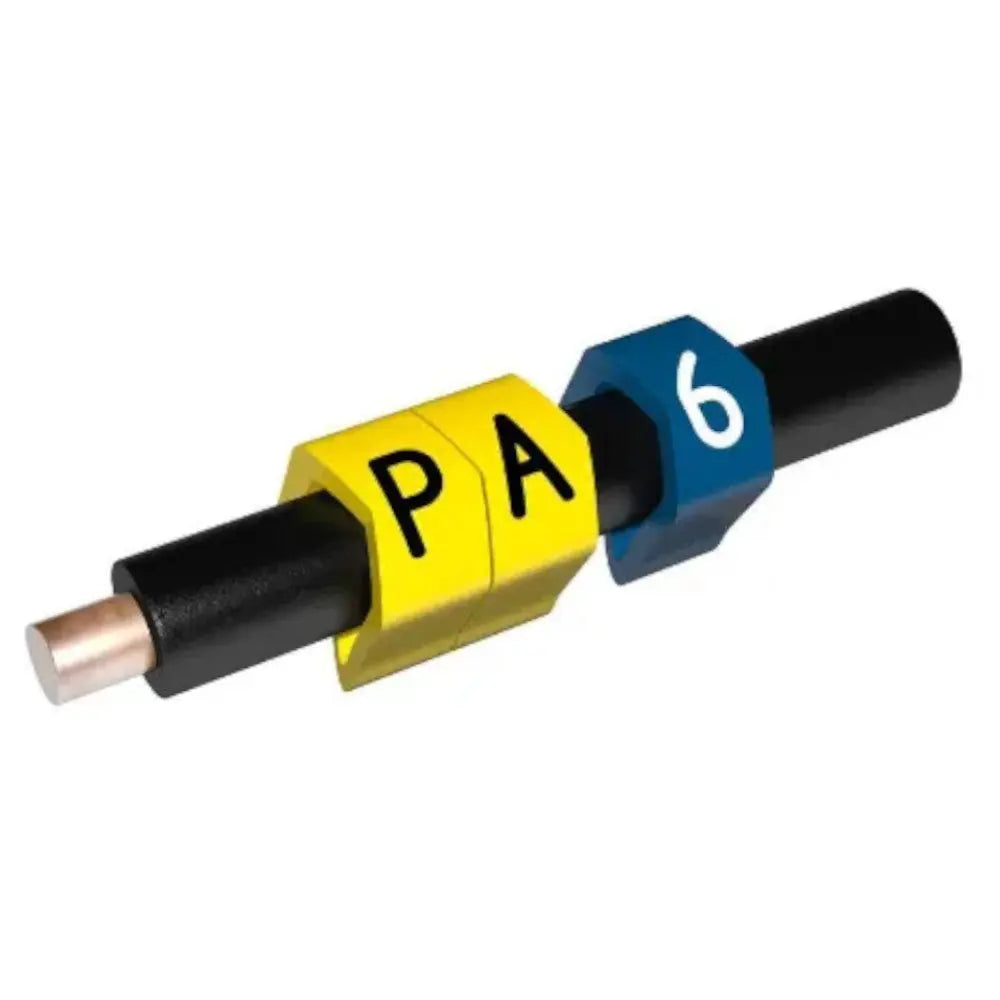Cable Markers PA2 (Size D) Numbers 0-9 Colour Coded Packs of 100 Electro South West Ltd