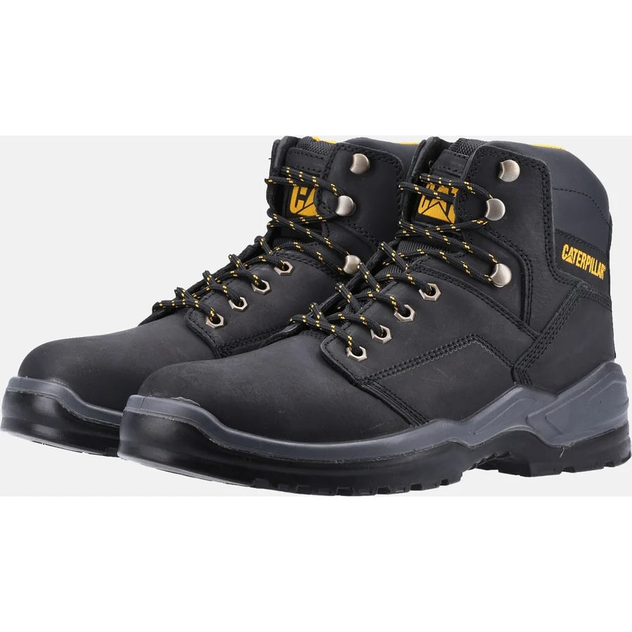 CAT Striver Injected S3 Water Resistant Steel Toe Safety Boots - Black