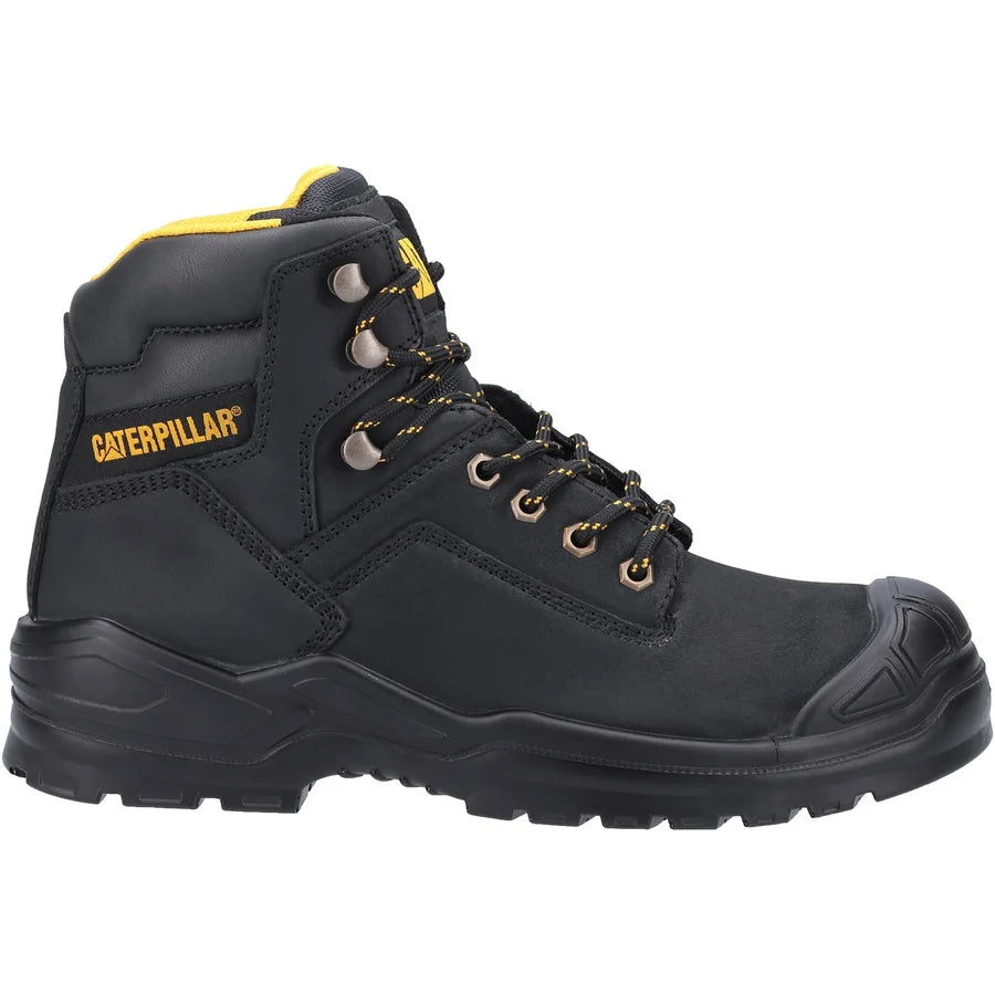 CAT Striver Mid S3 Water Resistant Steel Toe Safety Boots With Bump Cap - Black