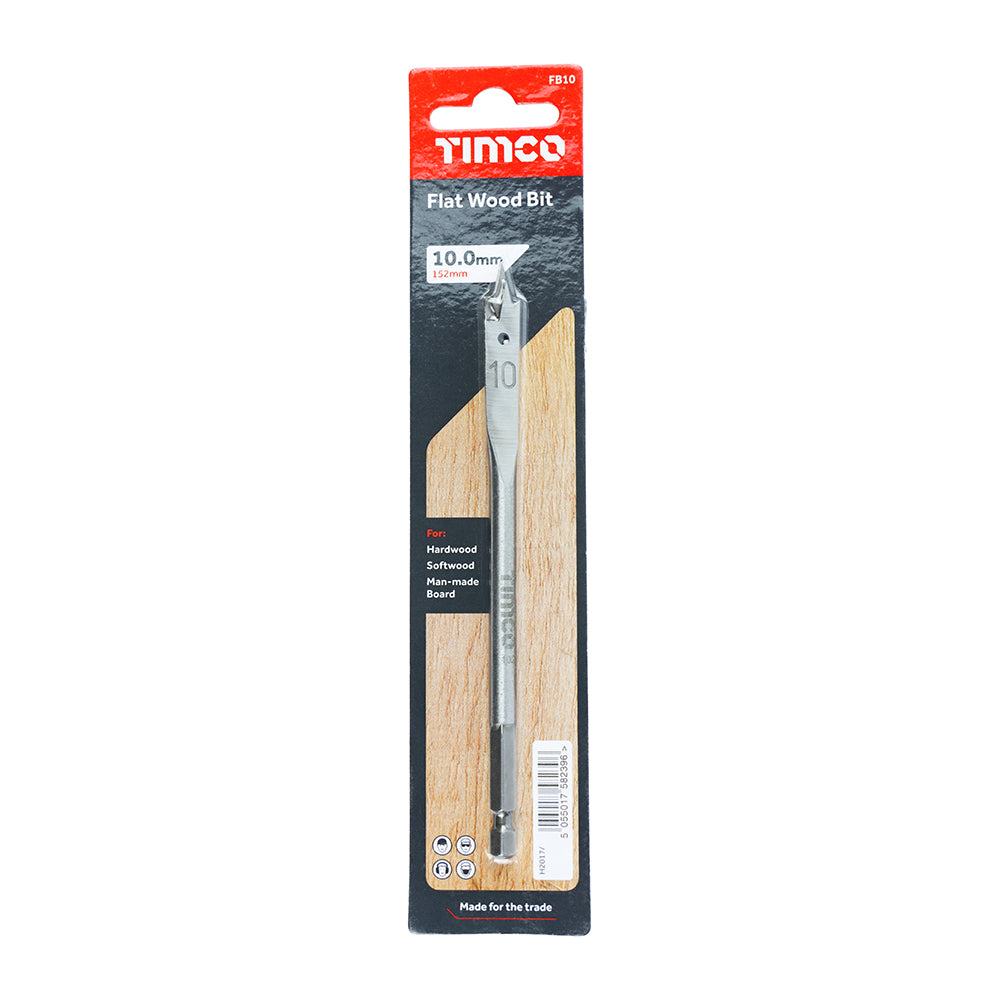 Timco Flat Wood Bits 152mm Long