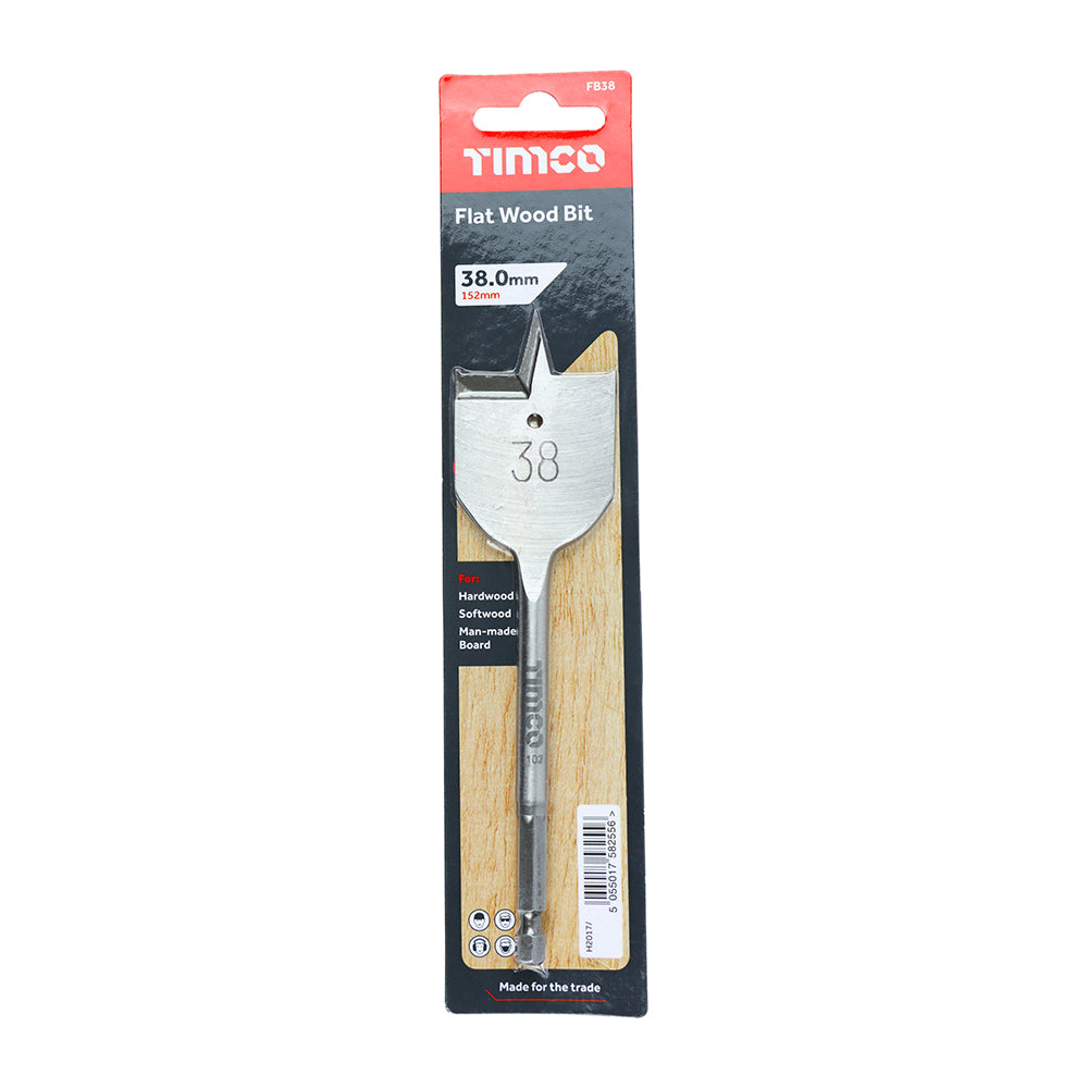 Timco Flat Wood Bits 152mm Long