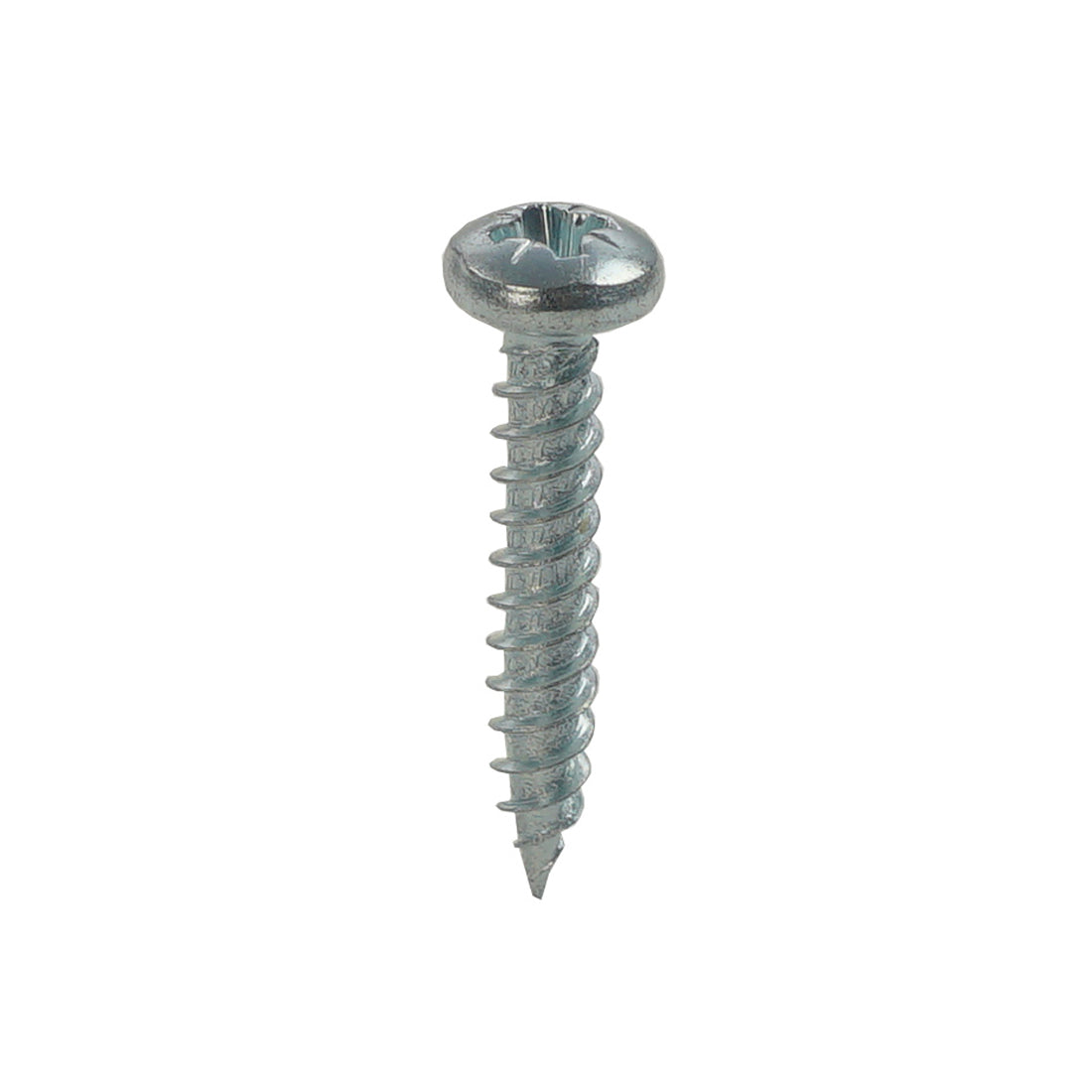 self tapping pan head screw, side on.