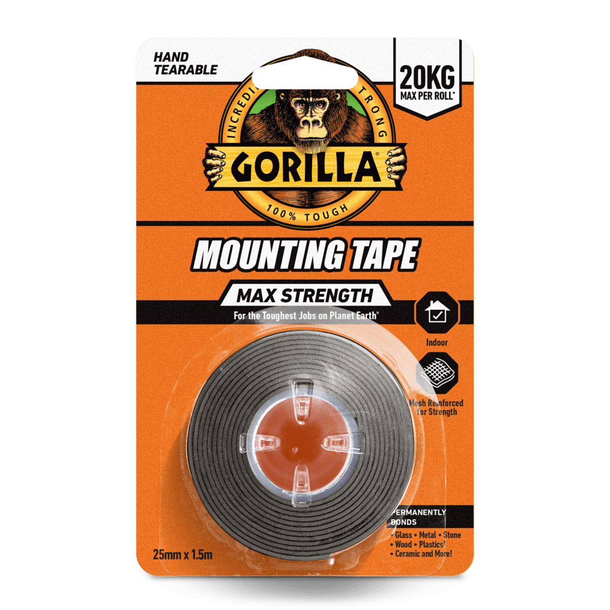 Gorilla Clear Mounting Tape | Strong, Invisible Adhesive
