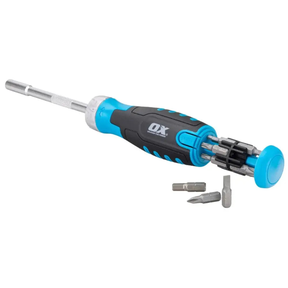 Ox P361501 Pro Heavy Duty Multibit Ratchet Screwdriver P361501 Electro South West Ltd