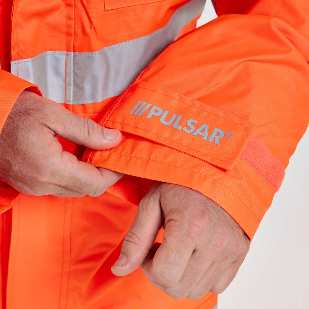 Pulsar PR505-R-ORG Hi Vis Waterproof Coverall Orange