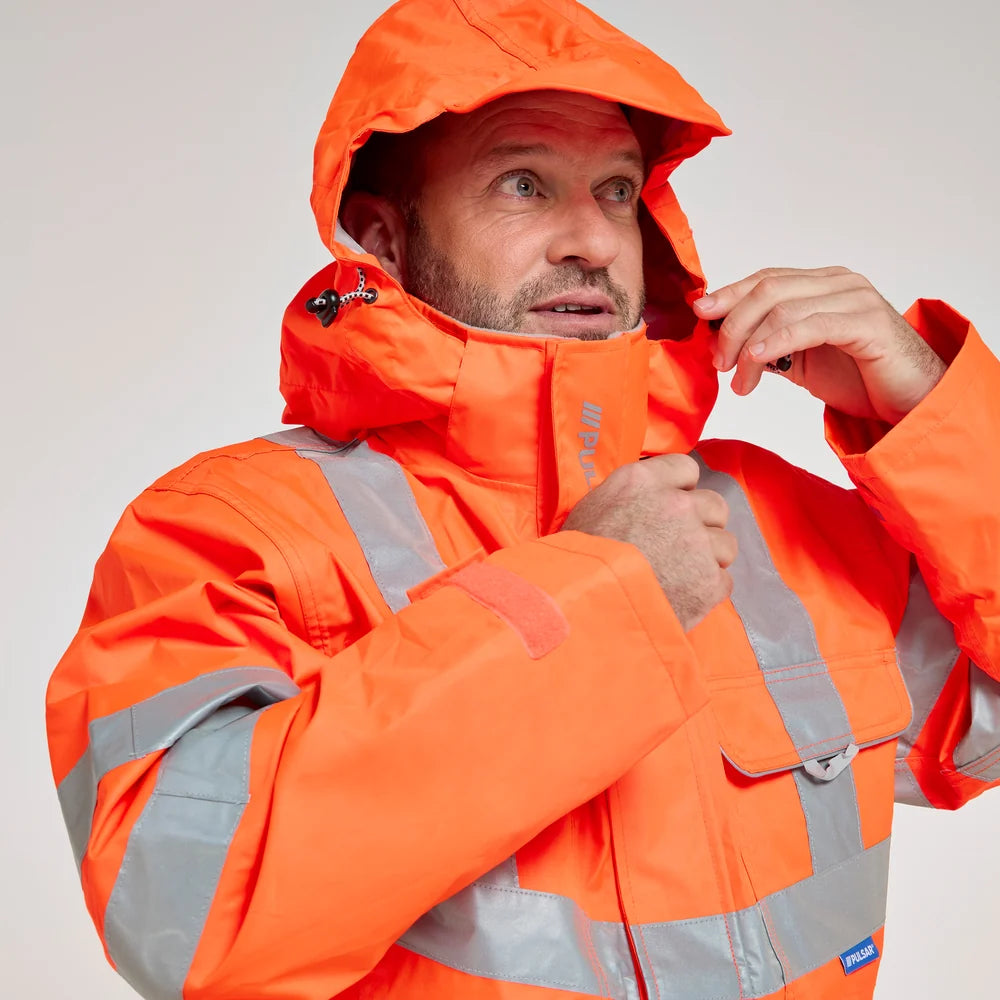 Pulsar PR505-R-ORG Hi Vis Waterproof Coverall Orange