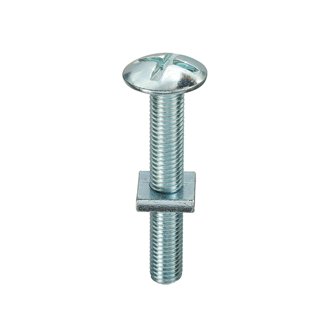 Metric Roofing Bolts With Square Nuts BZP