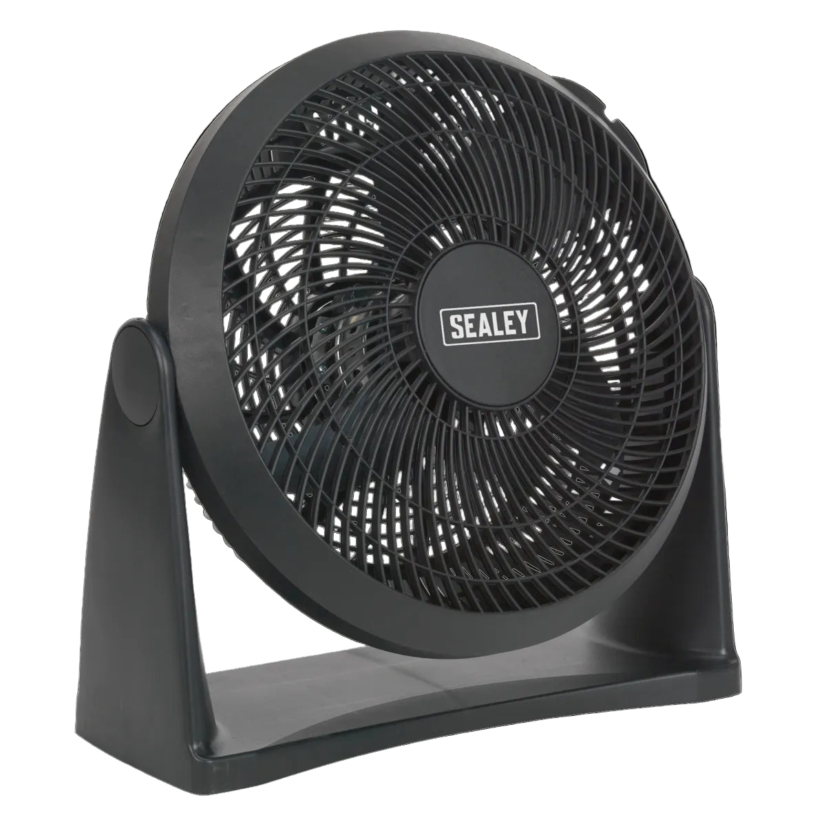 Black Sealey fan on a white background