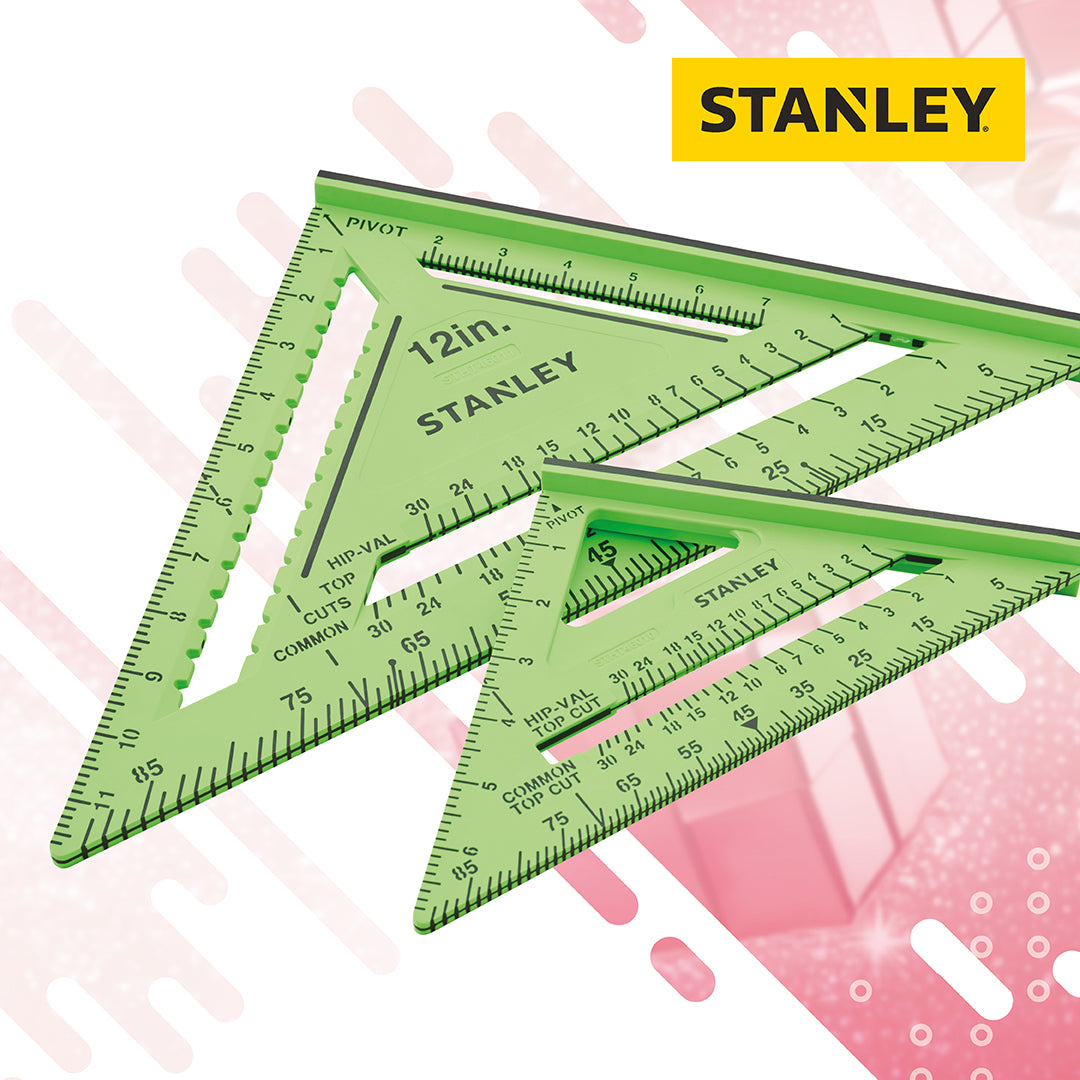 Stanley 175 & 300mm Hi-Vis Square Twin Pack
