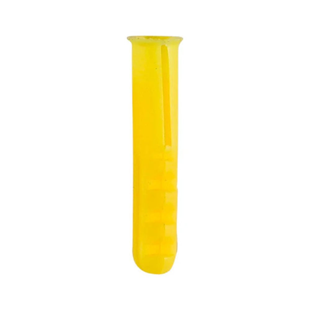 Yellow Plastic Wall Plugs 5mm Box of 100