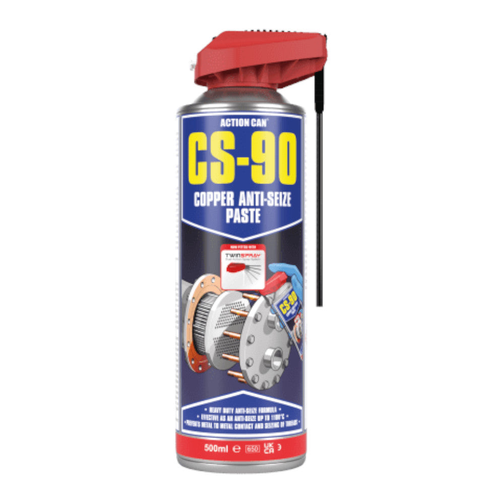 Action CS-90 Twin Spray Copper Anti-Seize Grease Lubricant 500ml