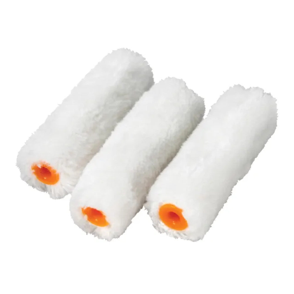 Faithfull Medium Pile Mini Roller Refills 100mm Pack of 4