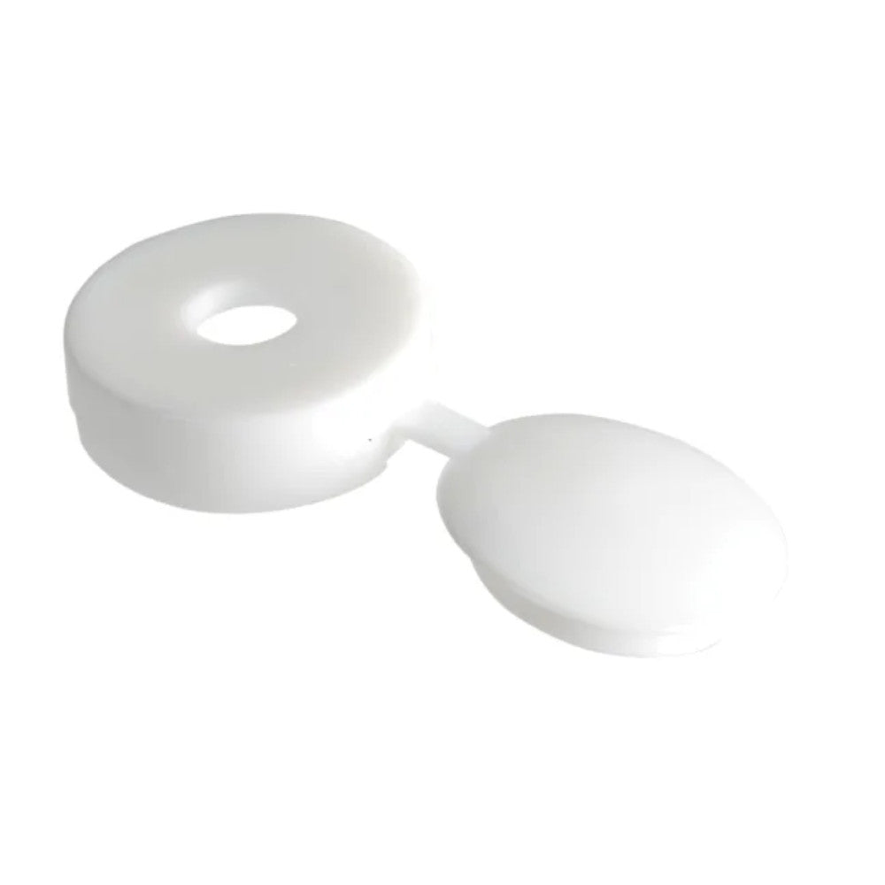 Forgefix White Hinged Cover Caps Pack of 100