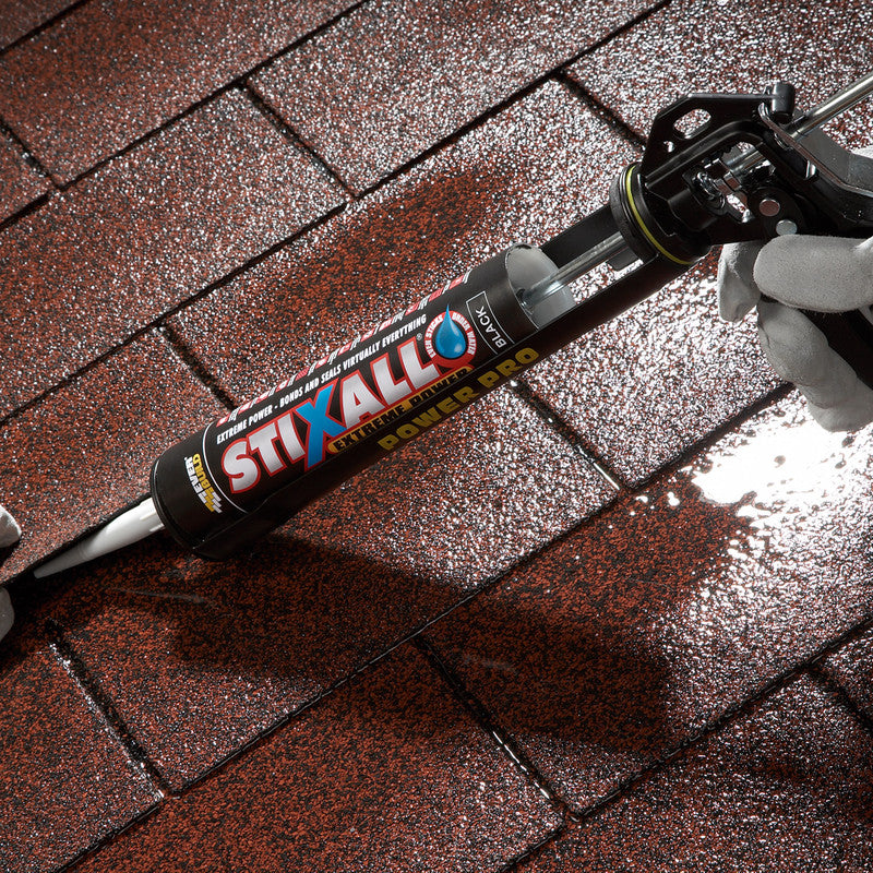 STIXALL sealant being used on roofing sheets.
