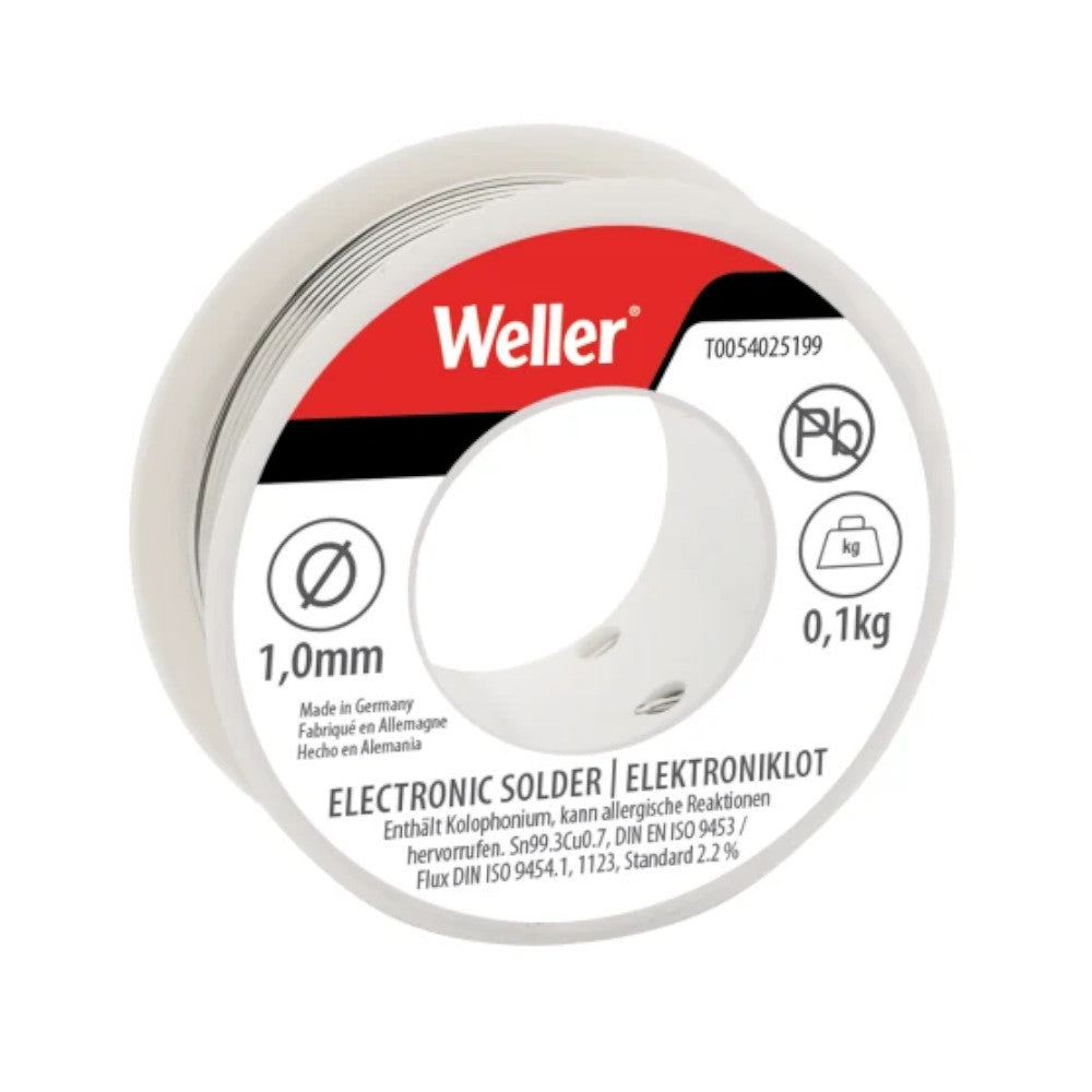 Weller Lead Free Solder 1.0mm 100g EL99/1-100