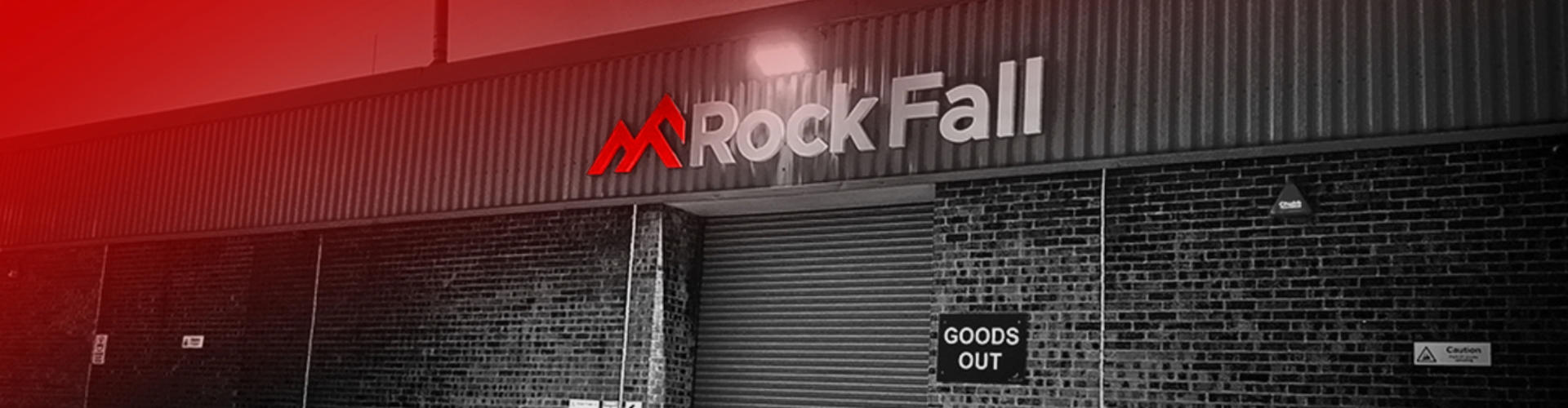 Rock fall logo, supplier of safety footwear