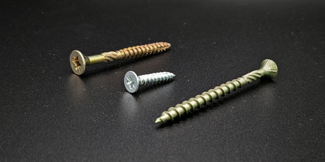 A box of Vortex screws on a plain background