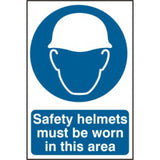 Safety Helmet Must Be Worn Sign – 200x300mm | PPE Safety Sign