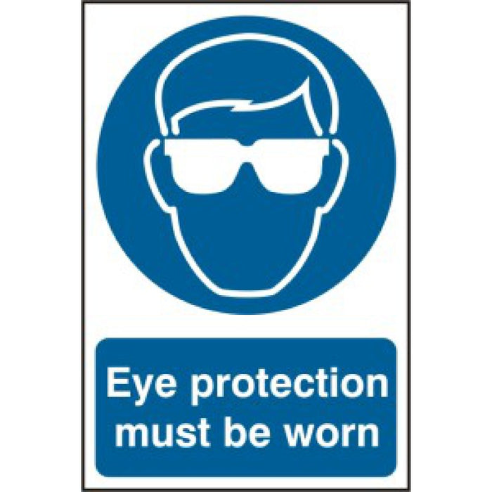 Eye Protection Must Be Worn Sign | 200x300mm PVC Health and Safety Signage