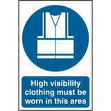 High Visibility Jackets Must Be Worn PVC Sign | 200 x 300mm