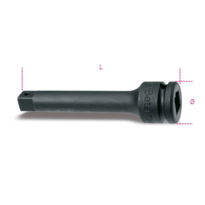 Beta 720 1/2" Drive Impact Extension Bar 125mm | 007200822
