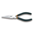 Pair of beta pliers with black handles on a white background
