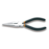 Pair of beta pliers with black handles on a white background