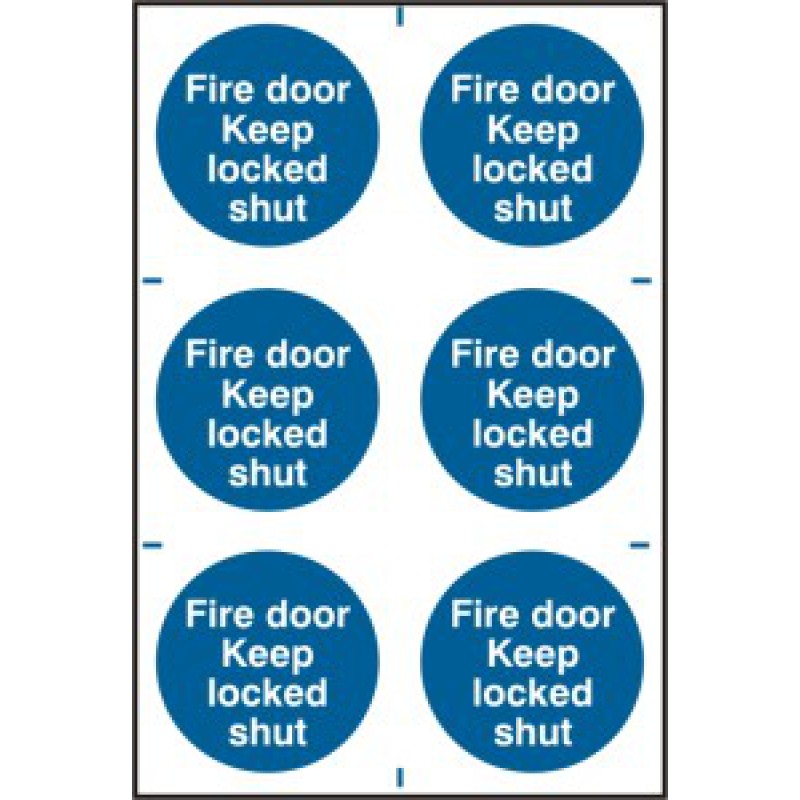 Fire Door Keep Locked Shut Sign | 200x300mm PVC Safety Signage