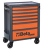 Beta 024004071 RSC24/7 Mobile roller cabinet in Orange with grey sides
