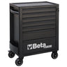 Beta 024004079 RSC24/7 Mobile Roller Cabinet in black on a white background