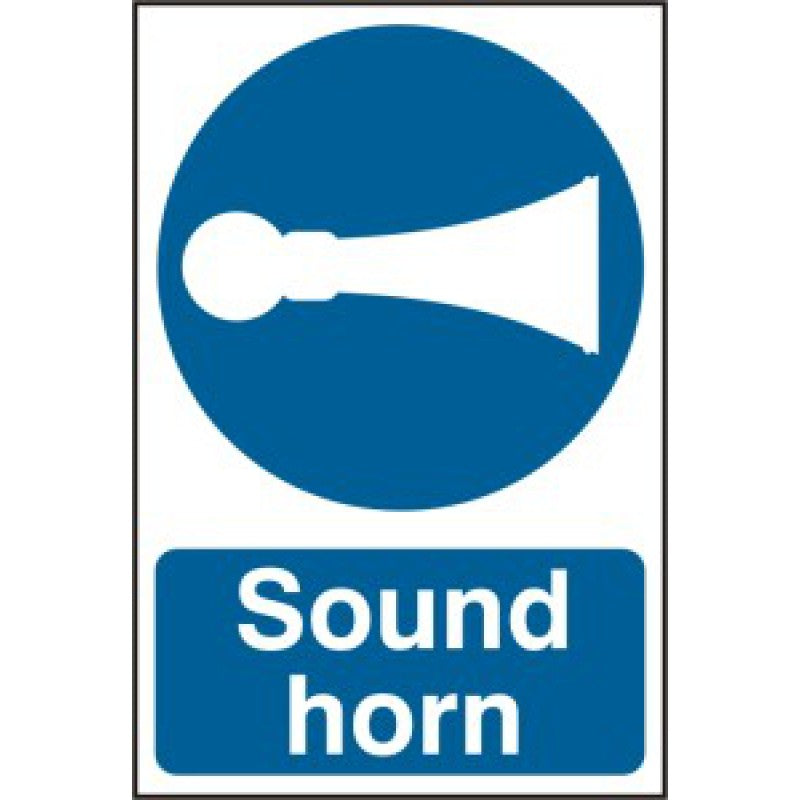 Sound Horn Safety Sign –  PVC 200 x 300mm | Signage