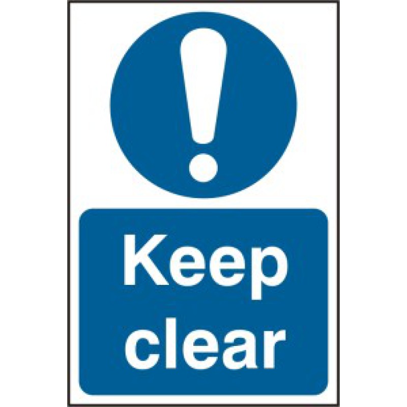 PVC Keep Clear Sign 200x300mm | Health and Safety Signage